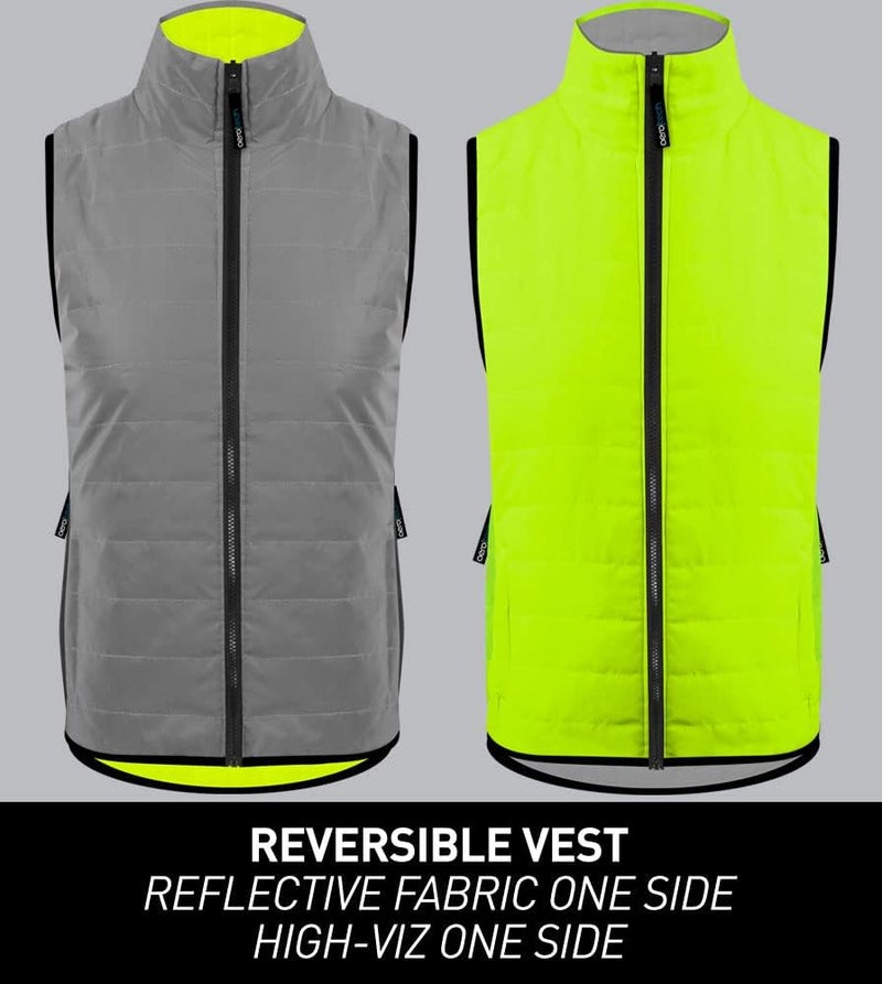 AERO|TECH|DESIGNS | Women's Sierra Vest | Reversible Hi-Viz Reflective and Safety Yellow - Image 1